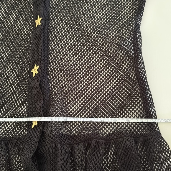 Vintage Netted Black Swim Coverup Size L - Picture 7 of 12